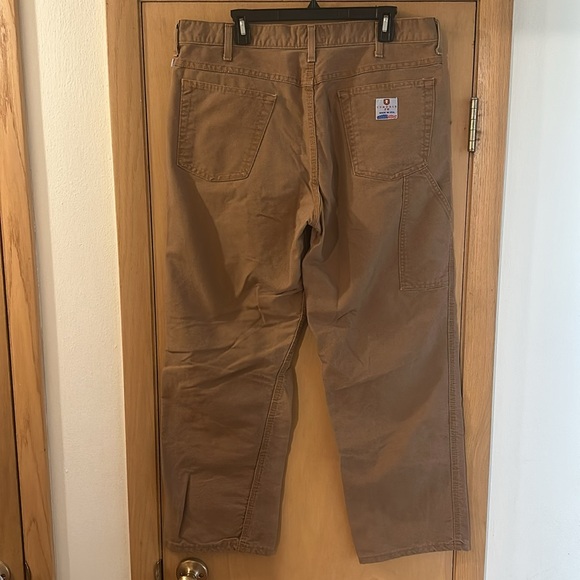 Tyndale Men’s Flame Resistant FR Straight Relaxed Fit Pants Brown Size 38x32 - Picture 7 of 11